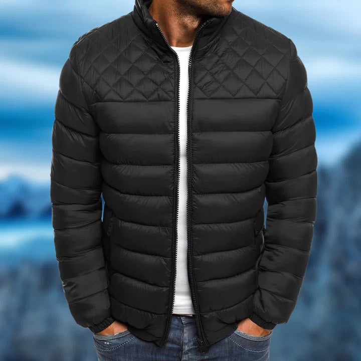 Laurens | Waterafstotende winddichte herfstjas van polyester voor heren met sportief gewatteerd design