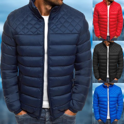 Laurens | Waterafstotende winddichte herfstjas van polyester voor heren met sportief gewatteerd design