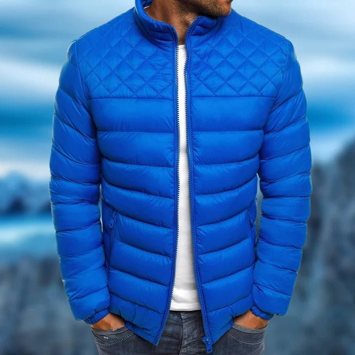 Laurens | Waterafstotende winddichte herfstjas van polyester voor heren met sportief gewatteerd design