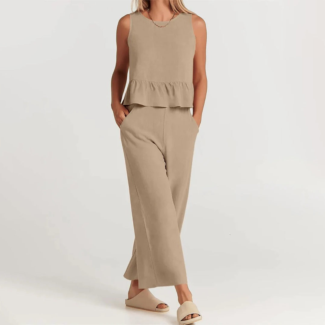 Elvira - Dames Stijlvolle Tweedelige Set - Elegante Outfit voor Diverse Gelegenheden