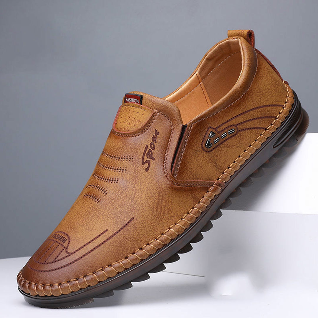 Amerigo | Ademend lichtgewicht PU herfstloafers voor heren met flexibele pasvorm