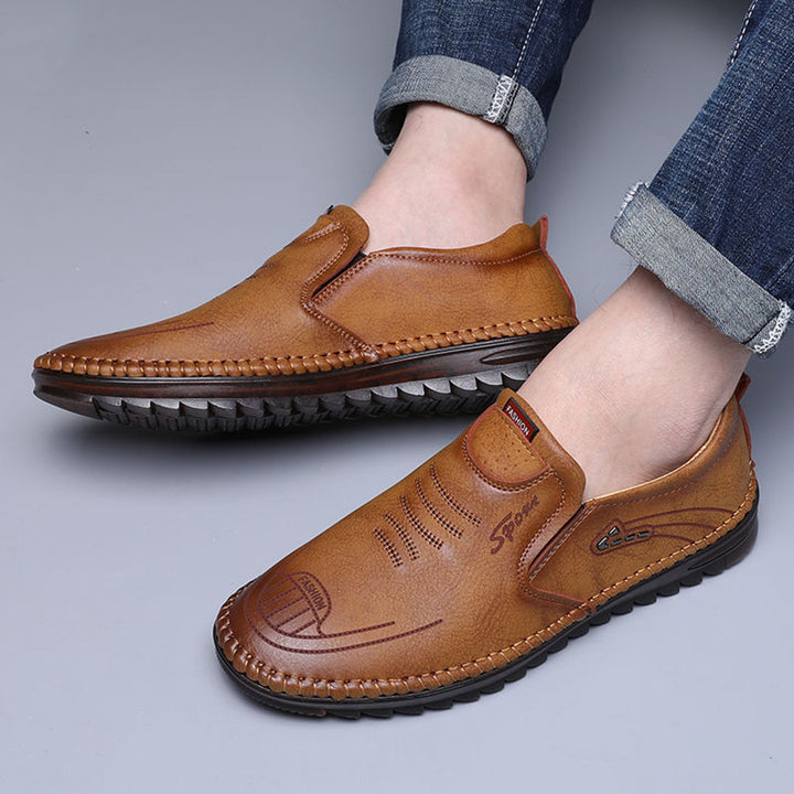 Amerigo | Ademend lichtgewicht PU herfstloafers voor heren met flexibele pasvorm