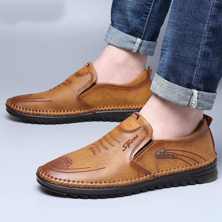 Amerigo | Ademend lichtgewicht PU herfstloafers voor heren met flexibele pasvorm