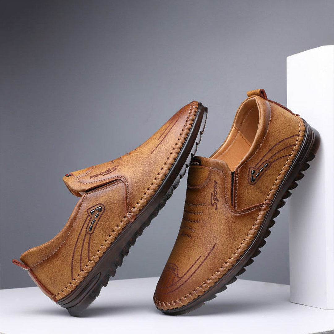 Amerigo | Ademend lichtgewicht PU herfstloafers voor heren met flexibele pasvorm