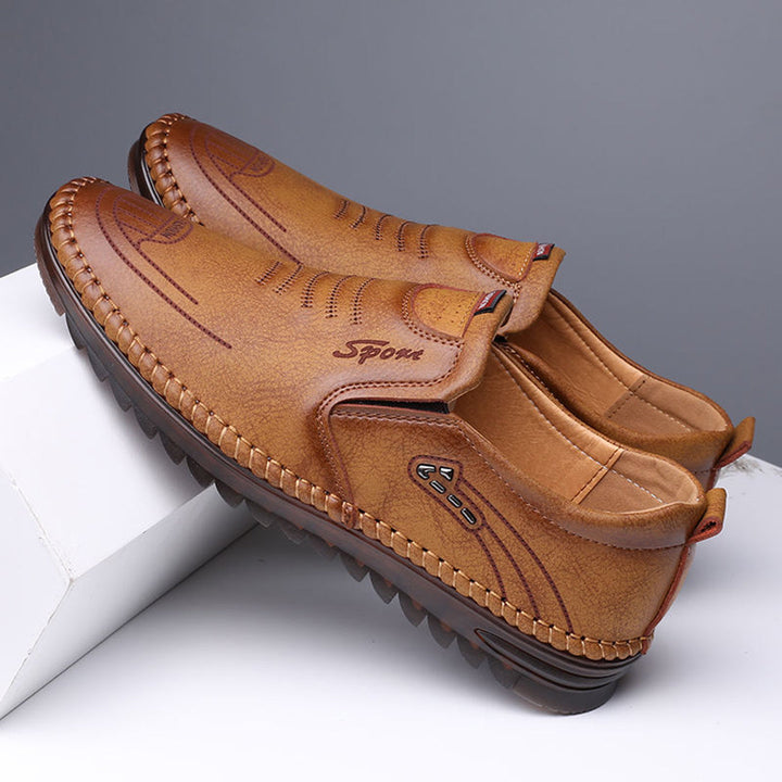 Amerigo | Ademend lichtgewicht PU herfstloafers voor heren met flexibele pasvorm