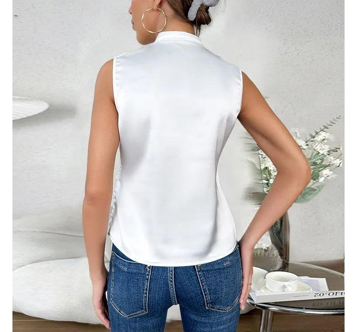 Sienna Dames Zomerblouse – Elegante blouse met V-hals, licht en luchtig ontwerp