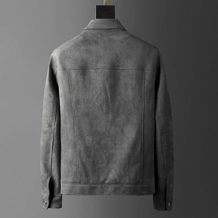Sebastian | Luxe zacht suède herfstjack voor heren met tijdloos denimdesign