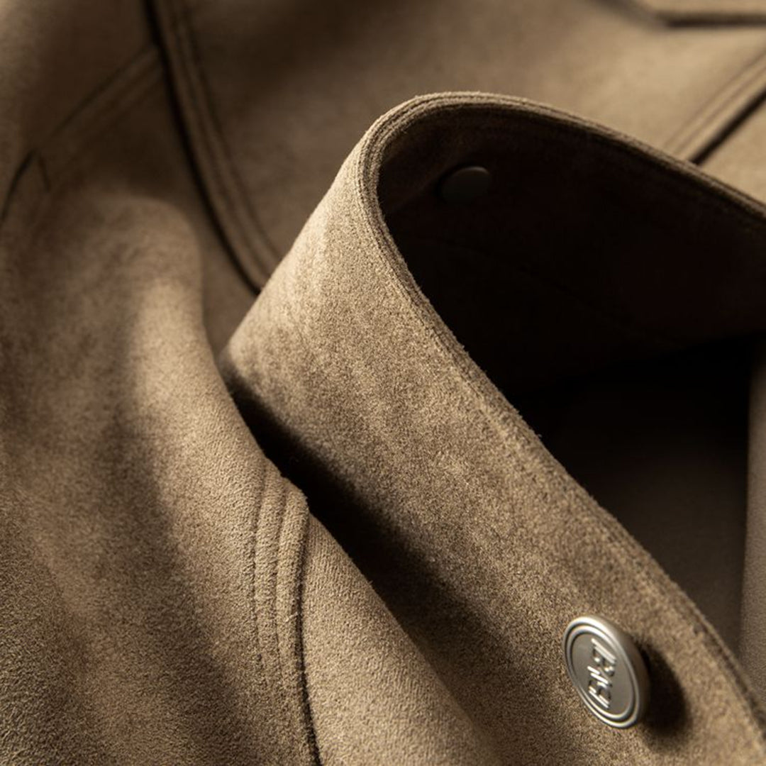 Sebastian | Luxe zacht suède herfstjack voor heren met tijdloos denimdesign