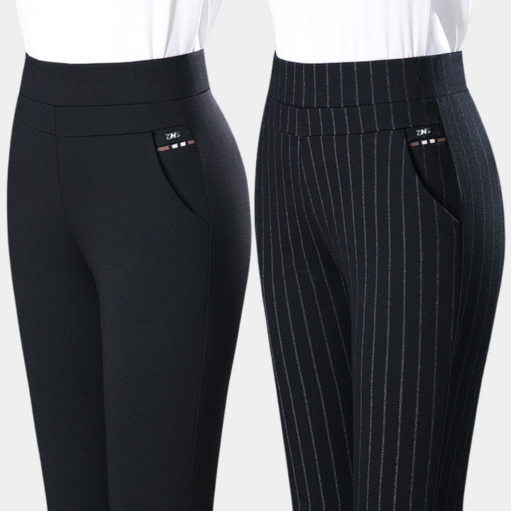 Amelia | Rekbare hoge taille herfst broek voor dames met slanke pasvorm
