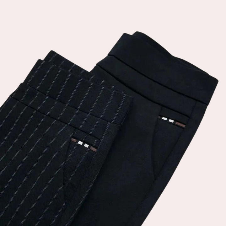 Amelia | Rekbare hoge taille herfst broek voor dames met slanke pasvorm