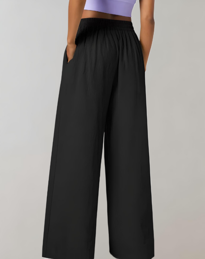 Vogue -  Wijde Broek met Hoge Taille