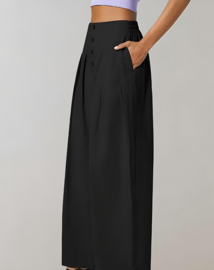 Vogue -  Wijde Broek met Hoge Taille