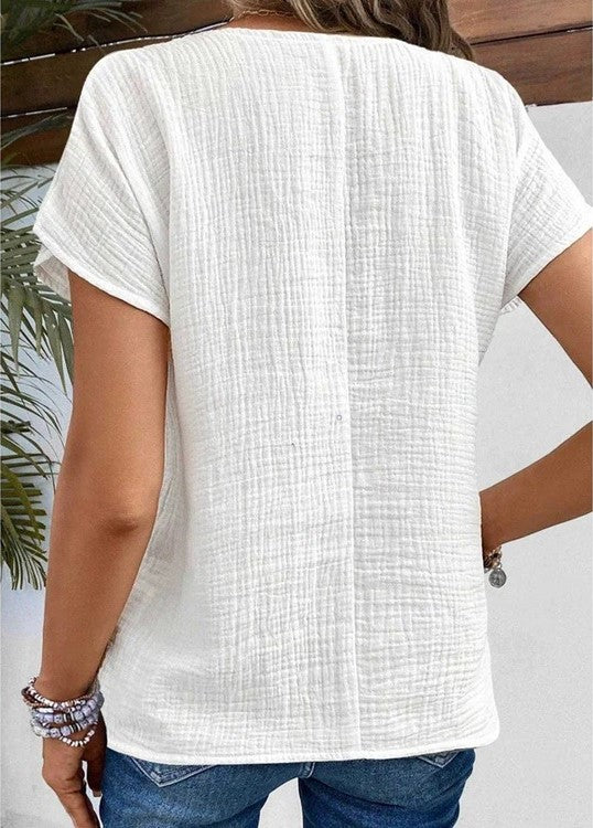 Valerie - Dames Top - Met Kraag en Knopen voor een Klassieke Look