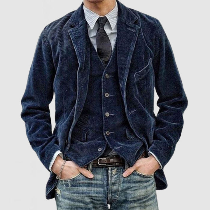 Mees | Corduroy blazer met gilet voor heren