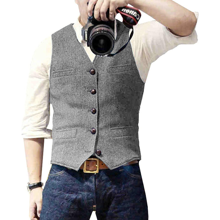 Hugo | Comfortabel wolmix herfst gilet voor heren met tijdloos elegant design