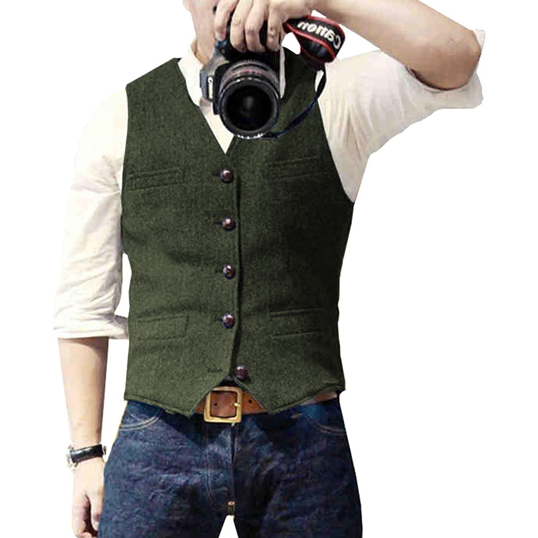 Hugo | Comfortabel wolmix herfst gilet voor heren met tijdloos elegant design