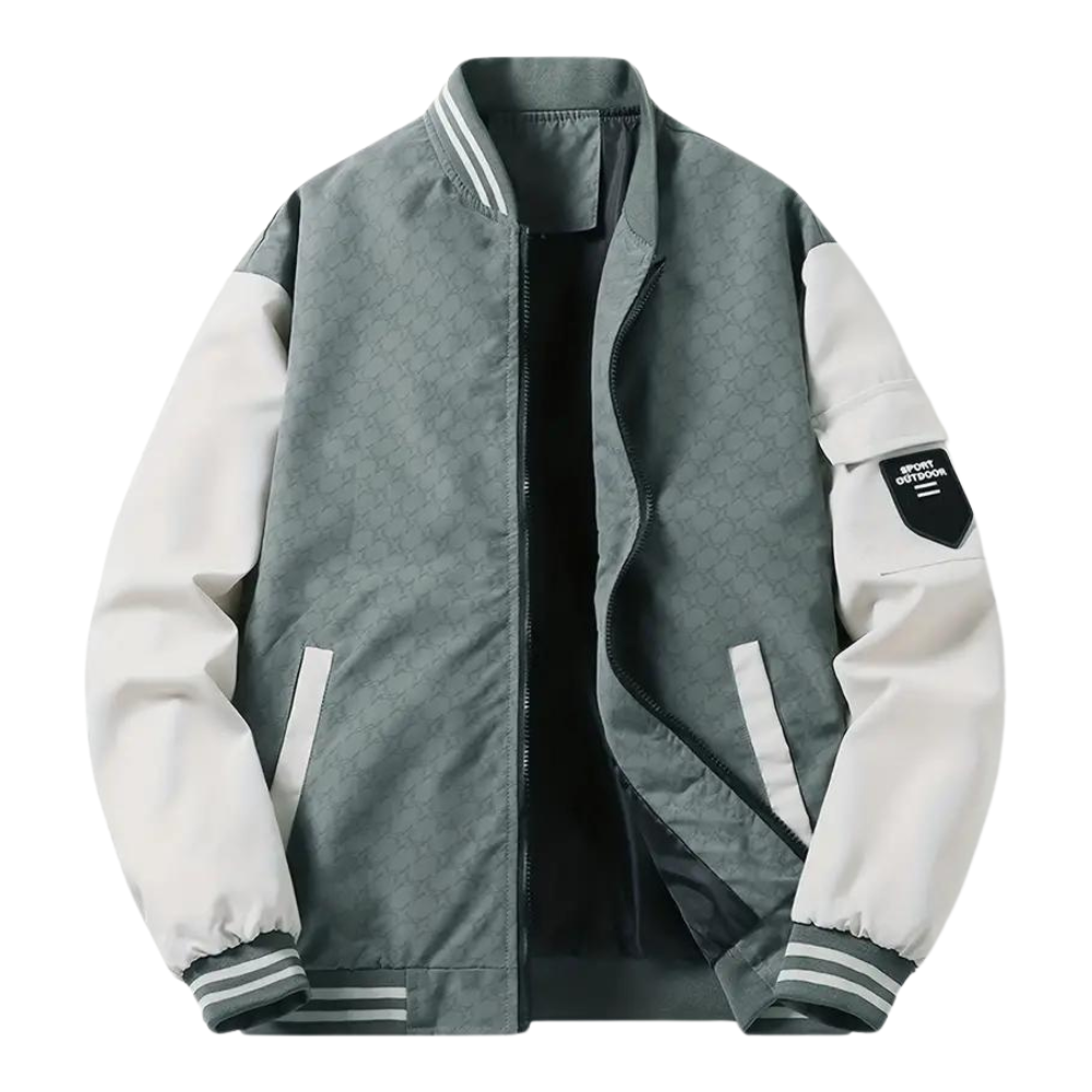 Milan | Lichtgewicht ademende herfstbomberjas van polyester voor heren met tweekleurig design