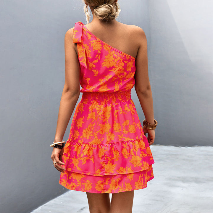 Nina - Festival Outfit Dames - Zomerse One-Shoulder Mini Jurk voor Festivals