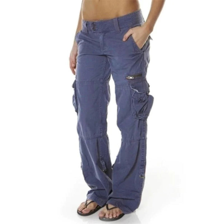 Elena | Comfortabele duurzame herfst cargo broek voor dames met praktische zakken