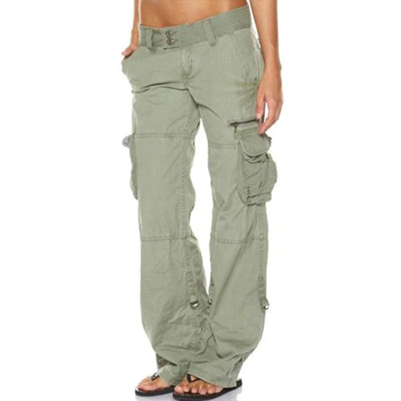 Elena | Comfortabele duurzame herfst cargo broek voor dames met praktische zakken