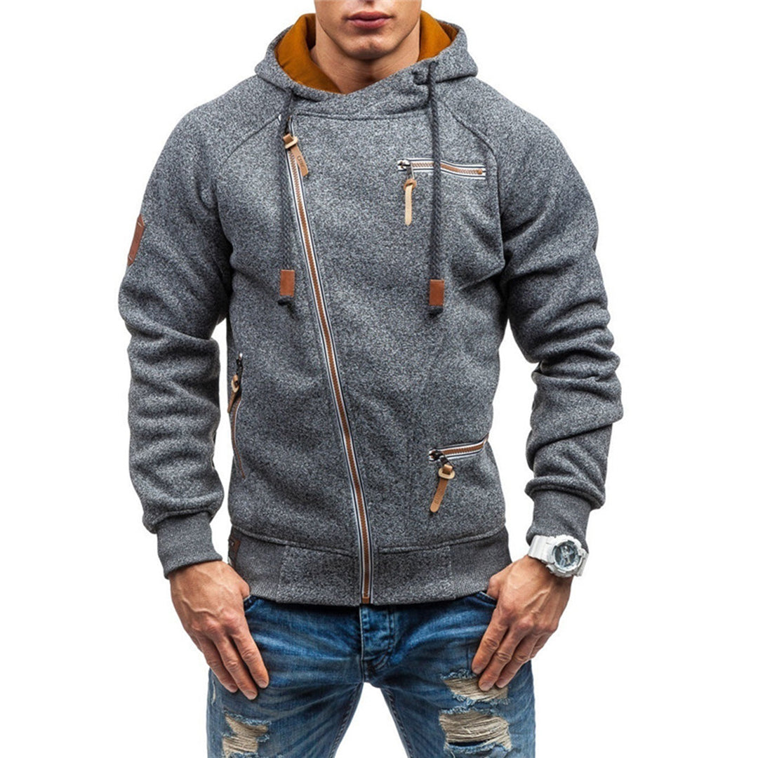 Paul | Warm zacht duurzaam herfst hoodievest voor heren in fleece