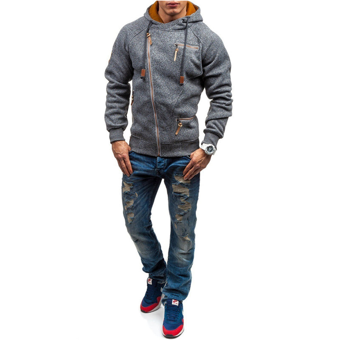 Paul | Warm zacht duurzaam herfst hoodievest voor heren in fleece