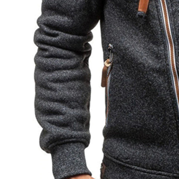 Paul | Warm zacht duurzaam herfst hoodievest voor heren in fleece