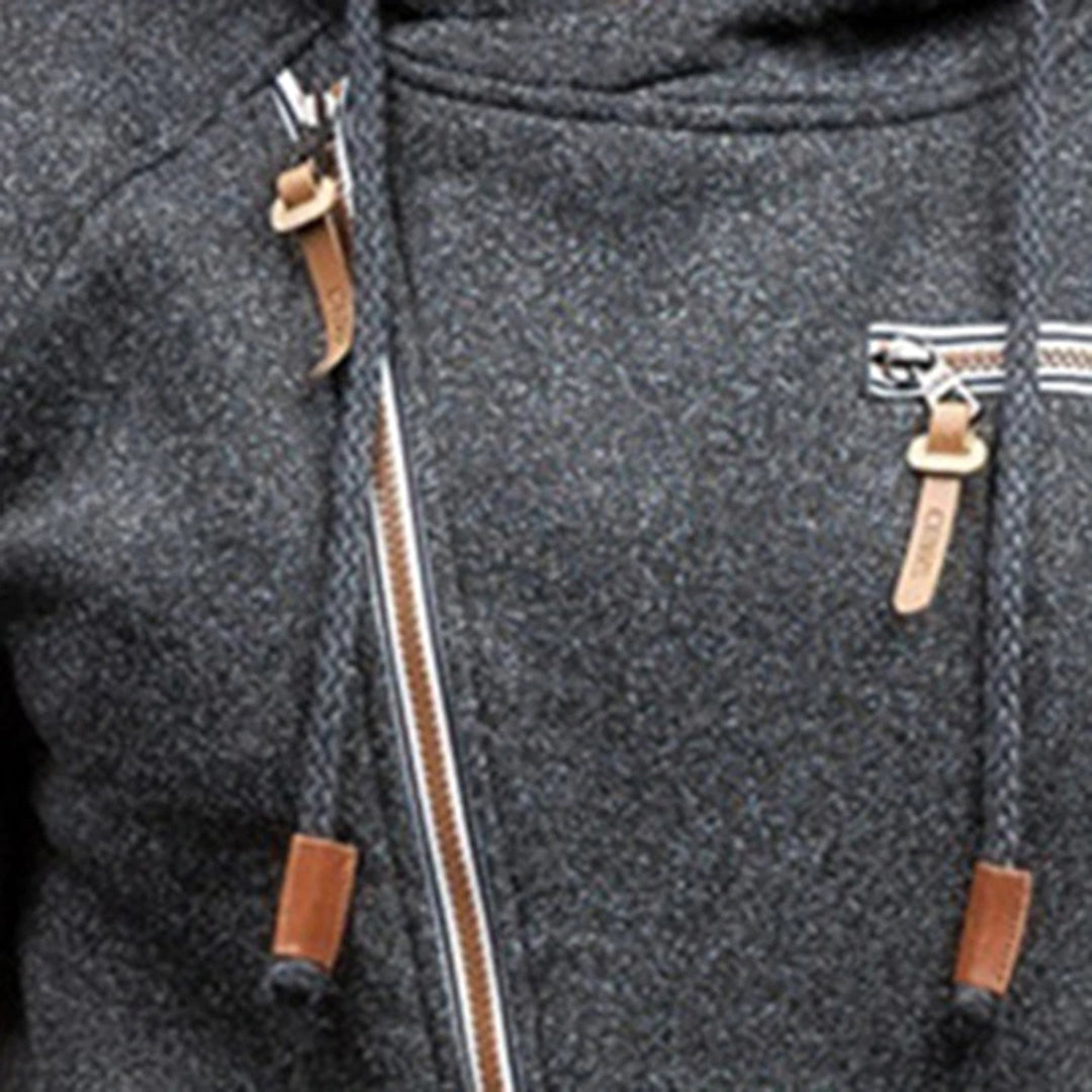 Paul | Warm zacht duurzaam herfst hoodievest voor heren in fleece