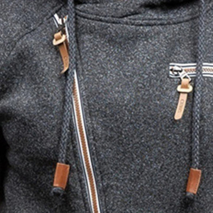 Paul | Warm zacht duurzaam herfst hoodievest voor heren in fleece