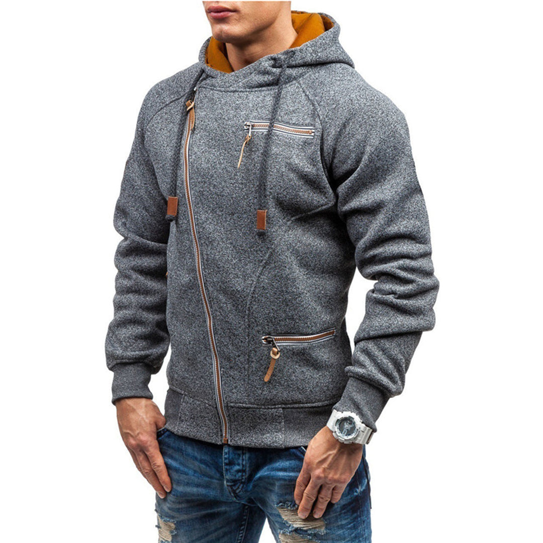 Paul | Warm zacht duurzaam herfst hoodievest voor heren in fleece