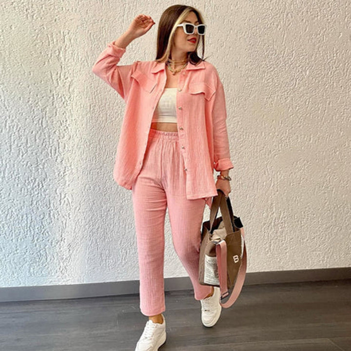 Naelle - Dames Comfortabele Tweedelige Set - Zachte en Ontspannen Outfit