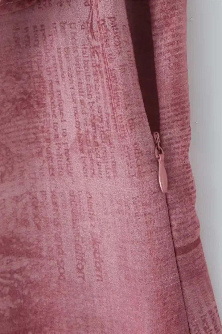 Loïs – Bedrukte Mini-jurk met Ruches en Strikbandjes