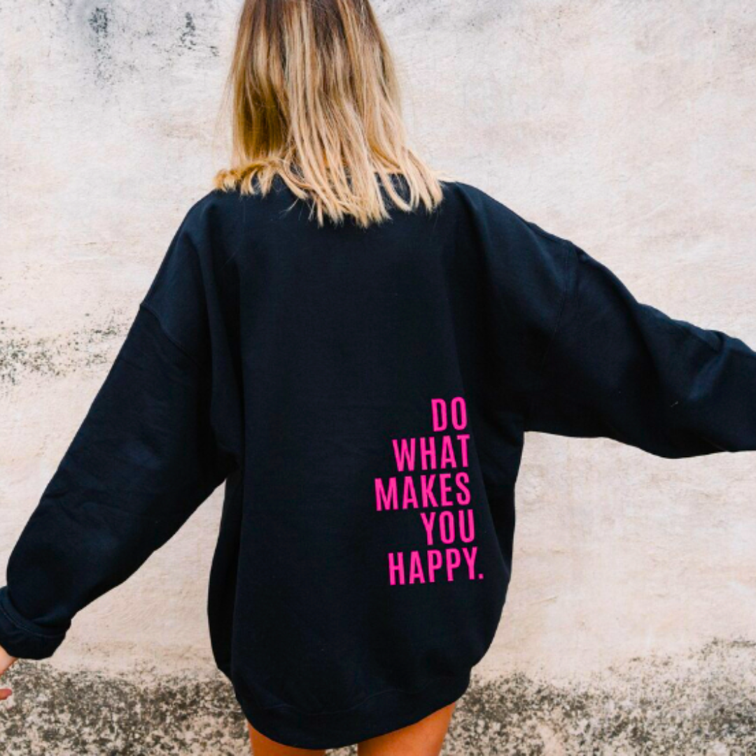 KeeKee | Zachte oversized katoenmix herfst hoodie voor dames met inspirerende rugprint