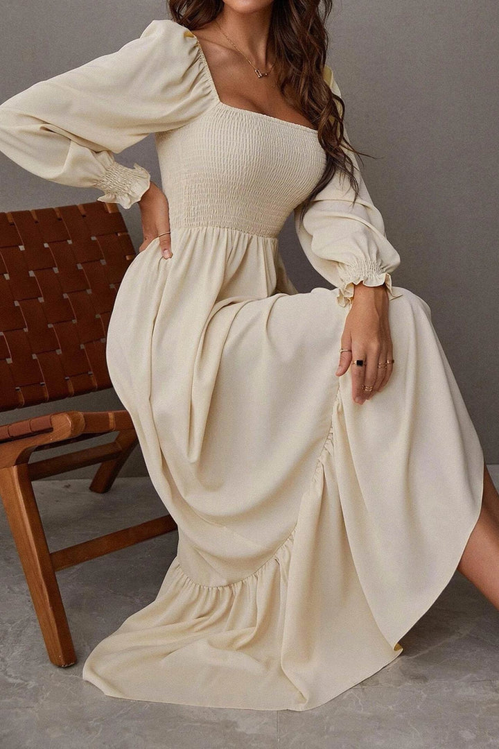 Maureen – Twee-Delige Set met Smock Top en Midi Rok