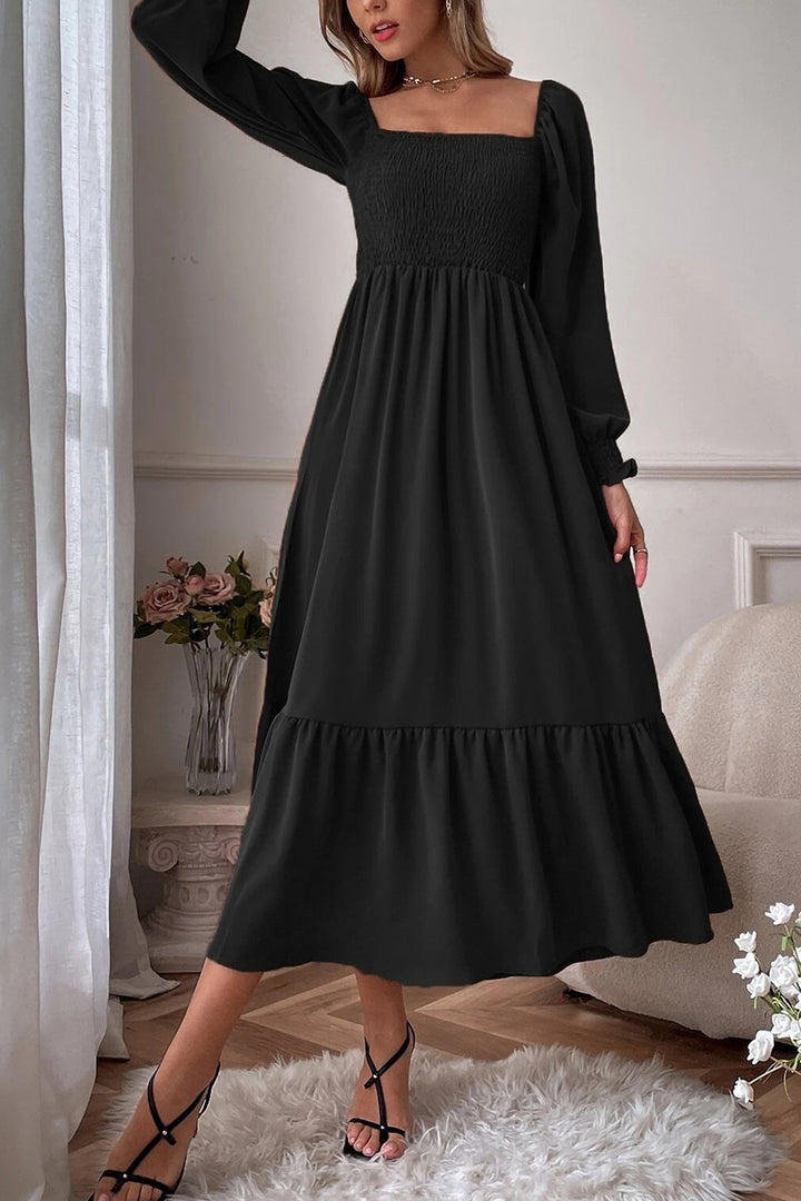 Maureen – Twee-Delige Set met Smock Top en Midi Rok