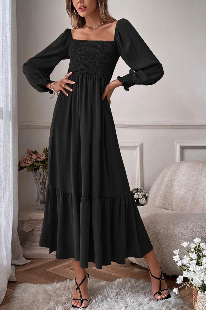 Maureen – Twee-Delige Set met Smock Top en Midi Rok