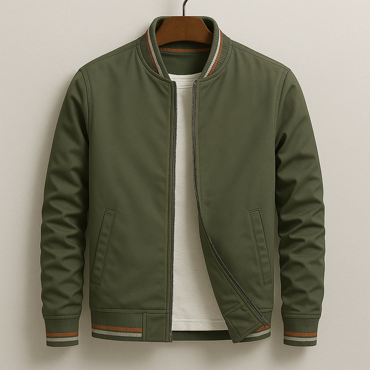 Matteo | Lichtgewicht ademende polyester herfstjas voor heren met sportieve bomberstijl