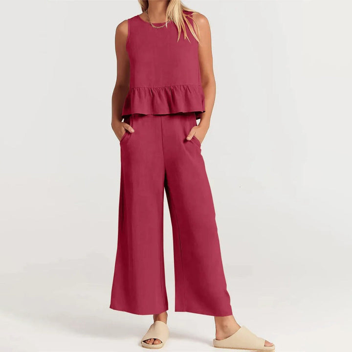 Elvira - Dames Stijlvolle Tweedelige Set - Elegante Outfit voor Diverse Gelegenheden