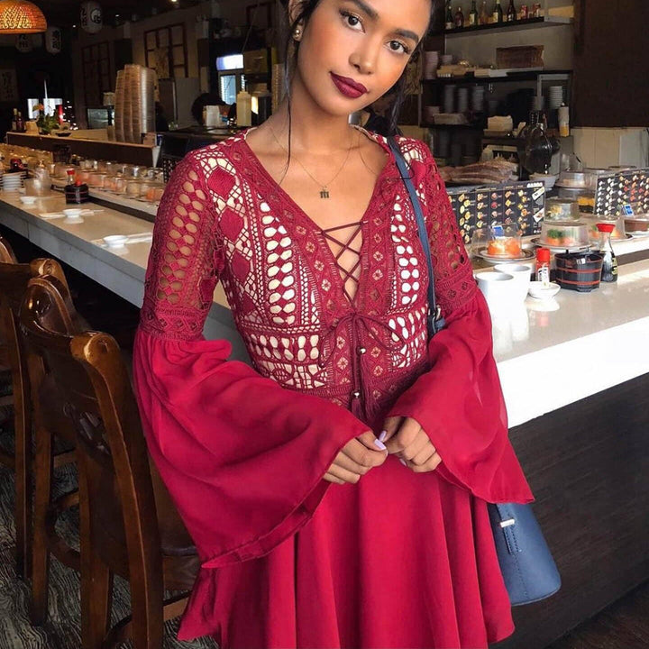 Julia - Festival Outfit Dames - Stijlvolle Mini Jurk voor Festivals