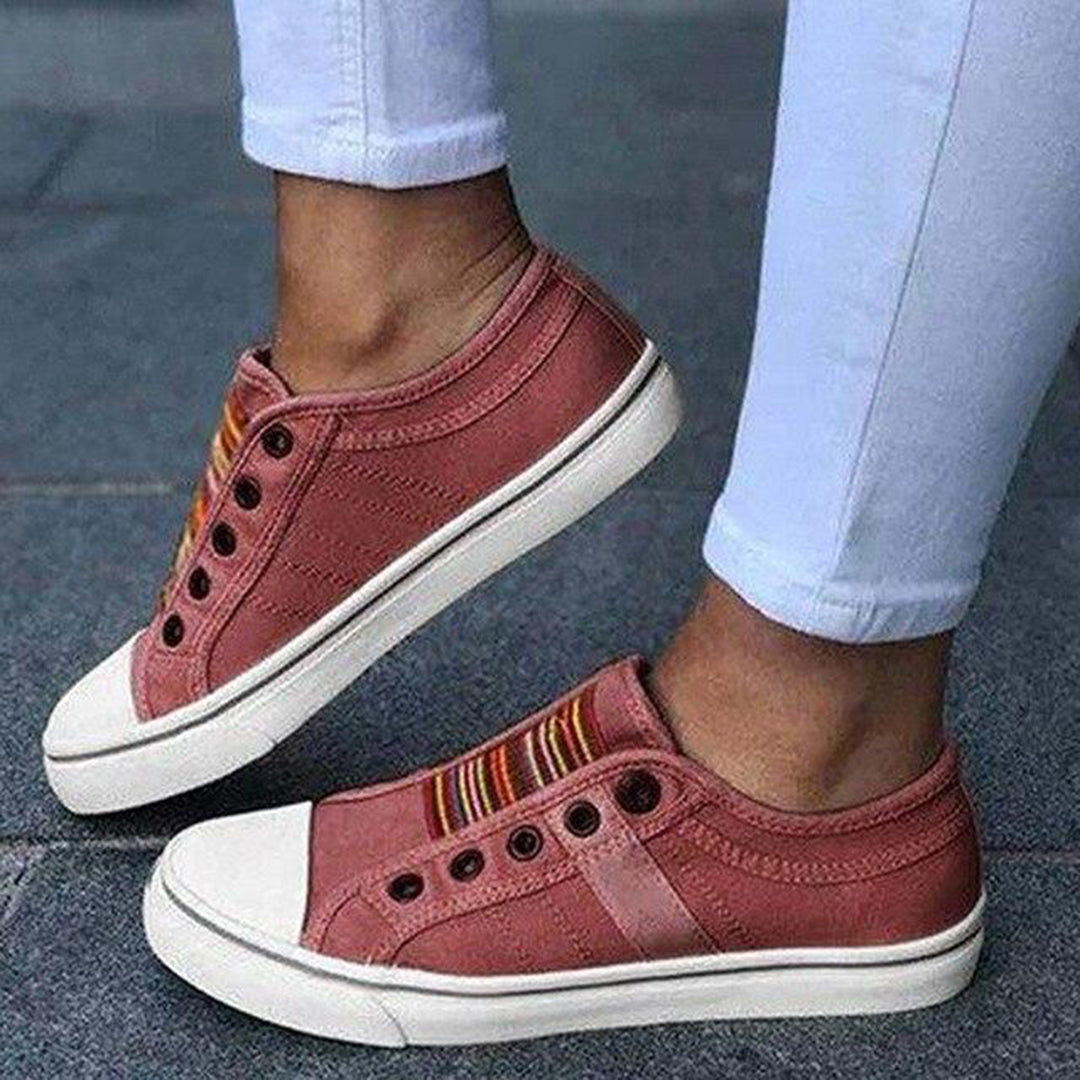 Liv | Comfortabele slip-on canvas schoenen voor dames met casual sportieve look