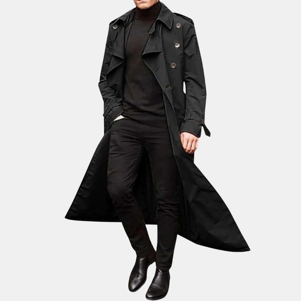 Rens | Waterafstotende herfsttrenchcoat voor heren met extra lange snit