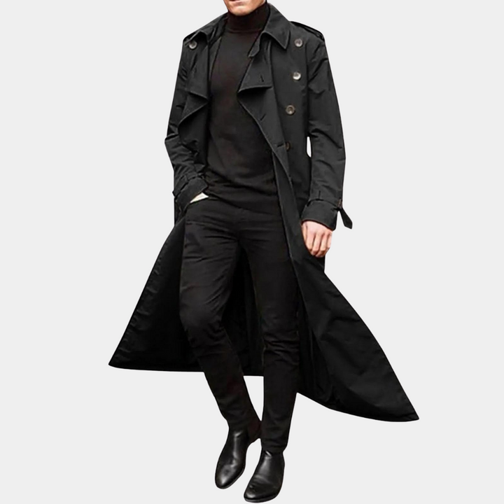 Rens | Waterafstotende herfsttrenchcoat voor heren met extra lange snit