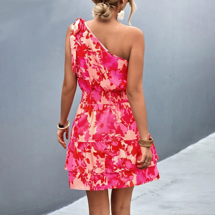 Nina - Festival Outfit Dames - Zomerse One-Shoulder Mini Jurk voor Festivals