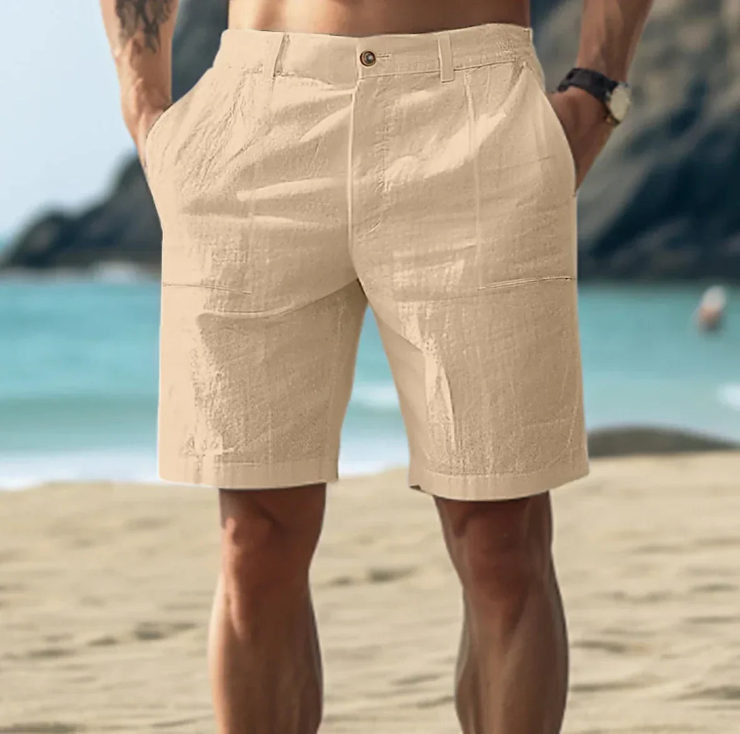 Heren linnen short – Licht, luchtig en perfect voor ontspannen zomerdagen