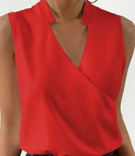 Sienna Dames Zomerblouse – Elegante blouse met V-hals, licht en luchtig ontwerp