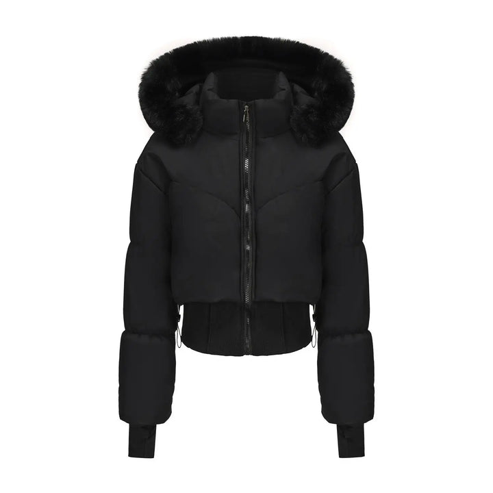 Maëlle | Korte winterjas met capuchon en bontkraag voor dames