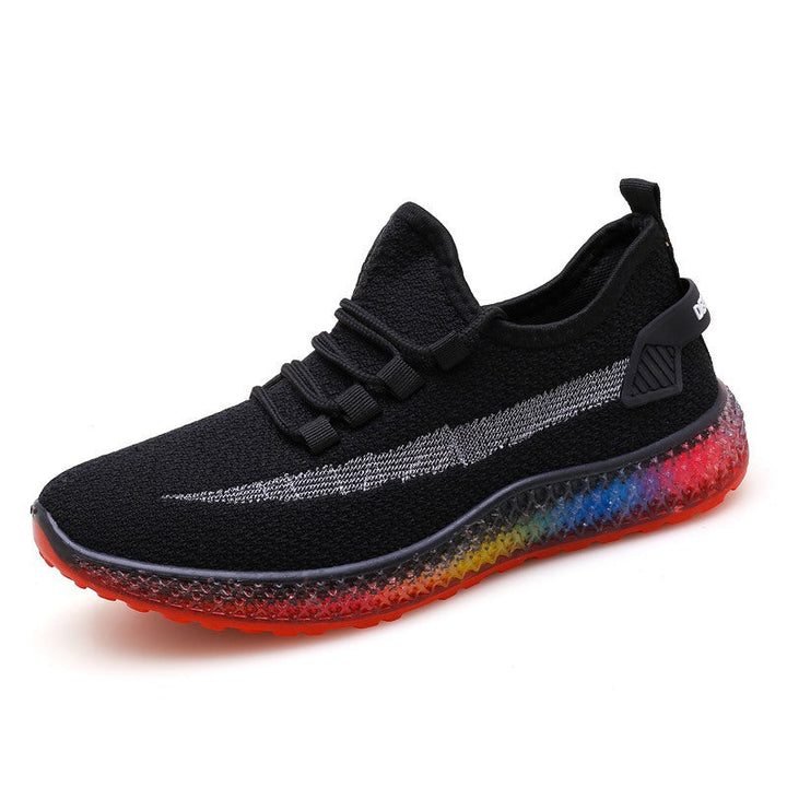 Stijlvolle heren sneakers met kleurrijke zool – uniek, ademend en klaar voor elke dag