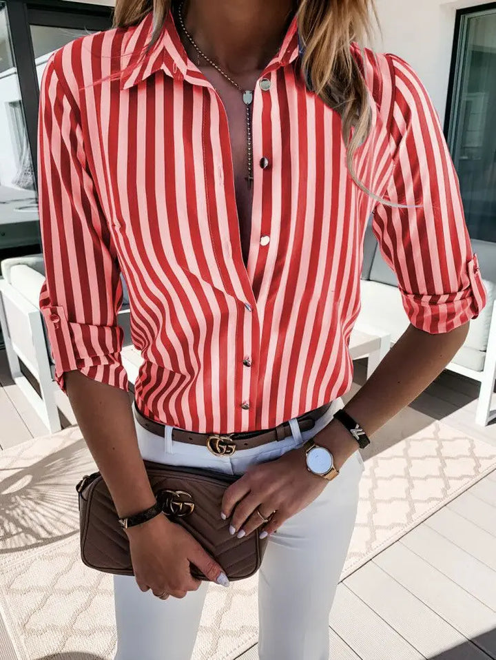 Mireille - Dames Blouse - Gestreept Design voor een Vlotte Look