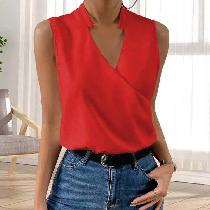 Sienna Dames Zomerblouse – Elegante blouse met V-hals, licht en luchtig ontwerp