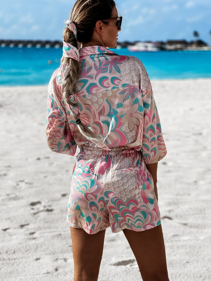 Sophie - Dames Tweedelige Zomerset - Met Kleurrijke Print
